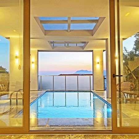 Villa With A Private Heated Pool, Jacuzzi, Overlooking Spectacular Views Of The Sea Kaş Ngoại thất bức ảnh