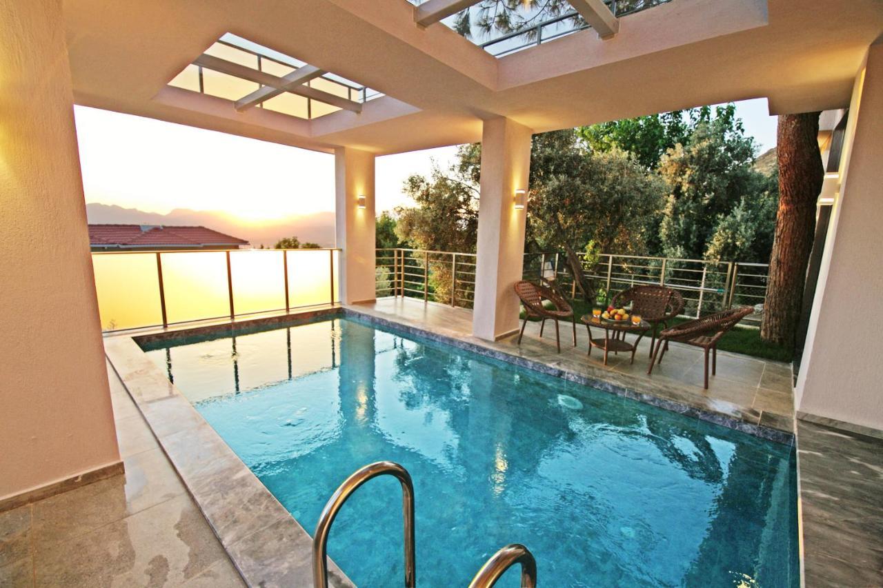 Villa With A Private Heated Pool, Jacuzzi, Overlooking Spectacular Views Of The Sea Kaş Ngoại thất bức ảnh