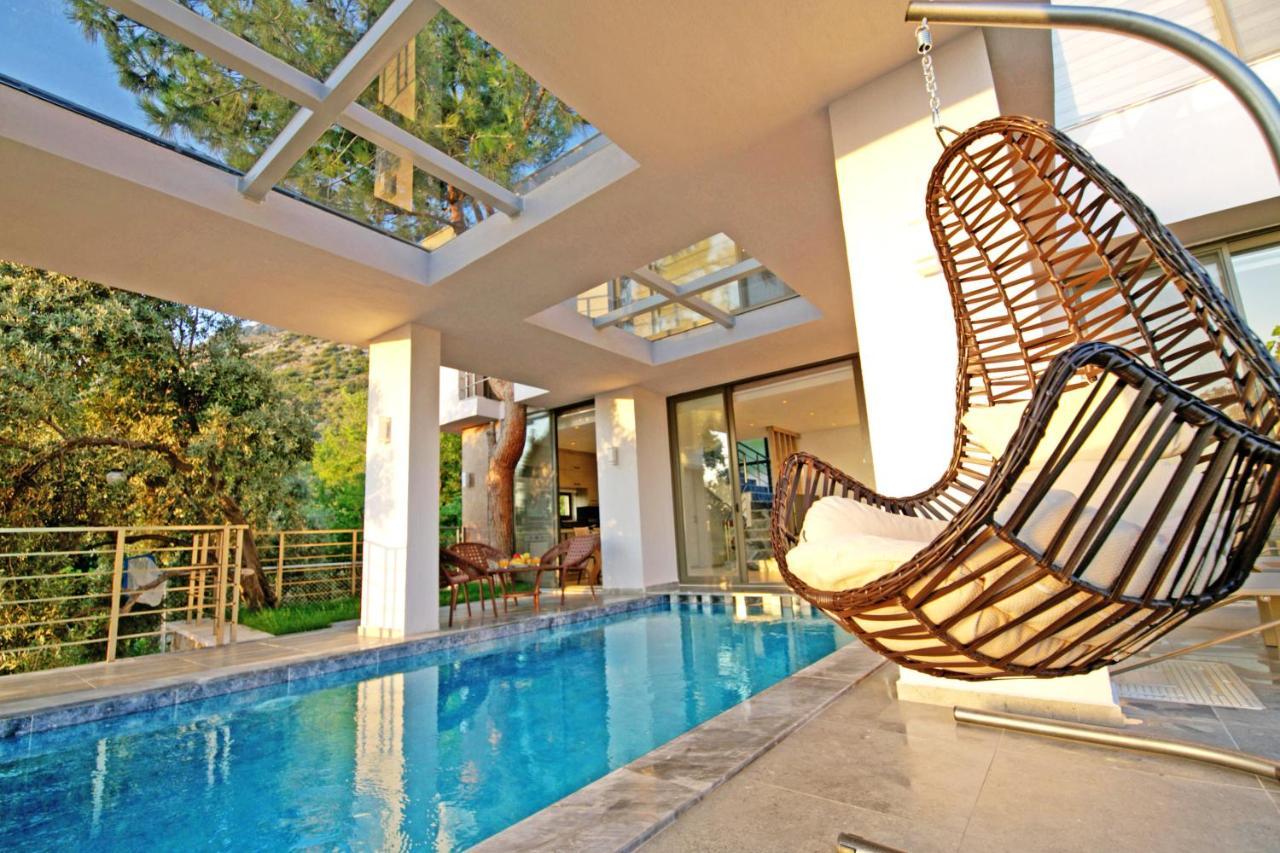 Villa With A Private Heated Pool, Jacuzzi, Overlooking Spectacular Views Of The Sea Kaş Ngoại thất bức ảnh
