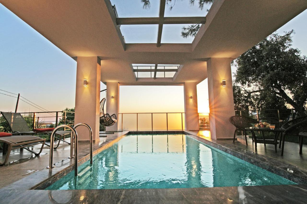 Villa With A Private Heated Pool, Jacuzzi, Overlooking Spectacular Views Of The Sea Kaş Ngoại thất bức ảnh