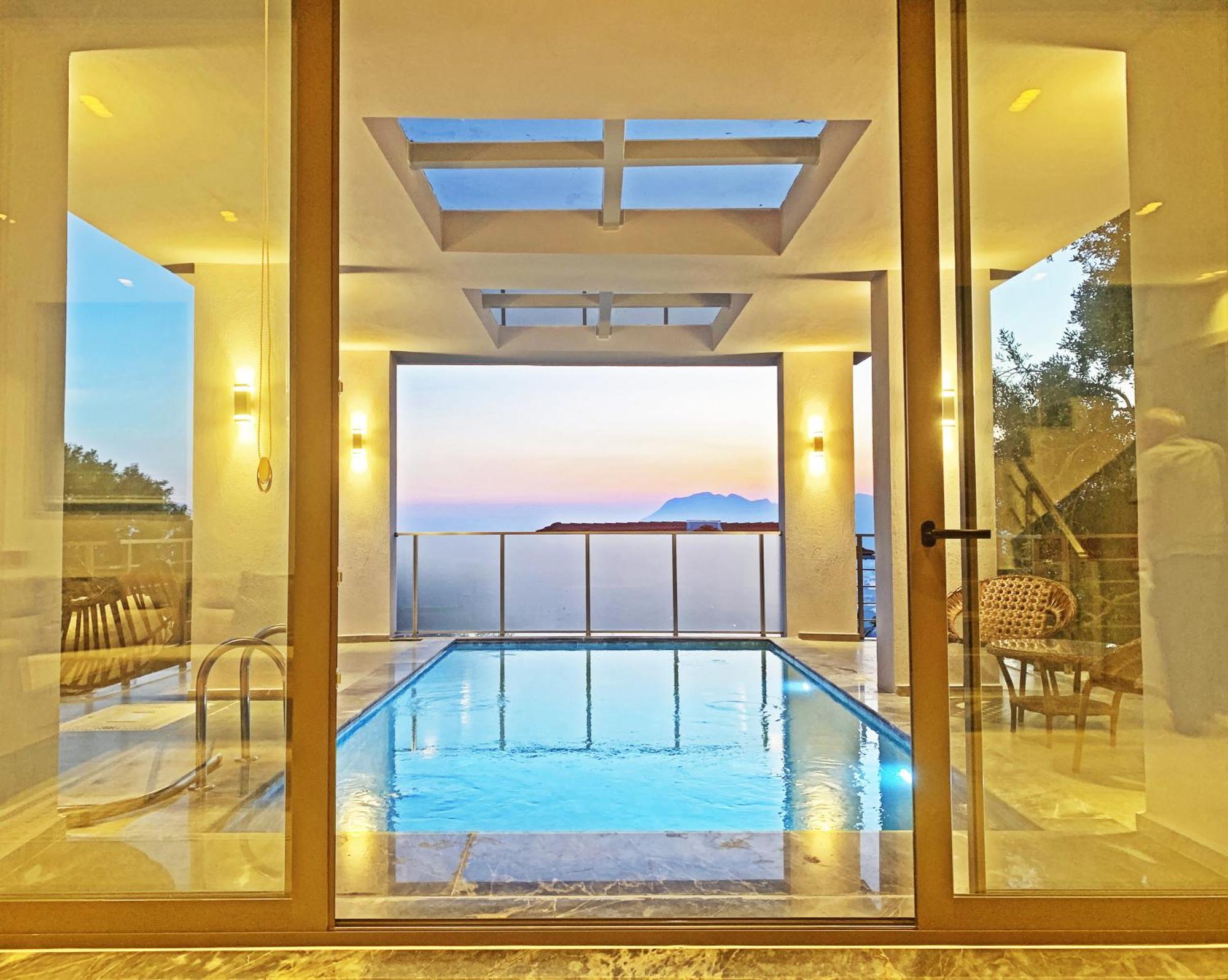 Villa With A Private Heated Pool, Jacuzzi, Overlooking Spectacular Views Of The Sea Kaş Ngoại thất bức ảnh