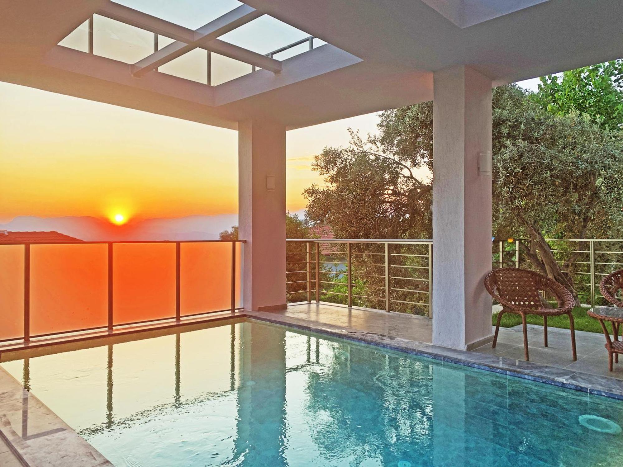 Villa With A Private Heated Pool, Jacuzzi, Overlooking Spectacular Views Of The Sea Kaş Ngoại thất bức ảnh