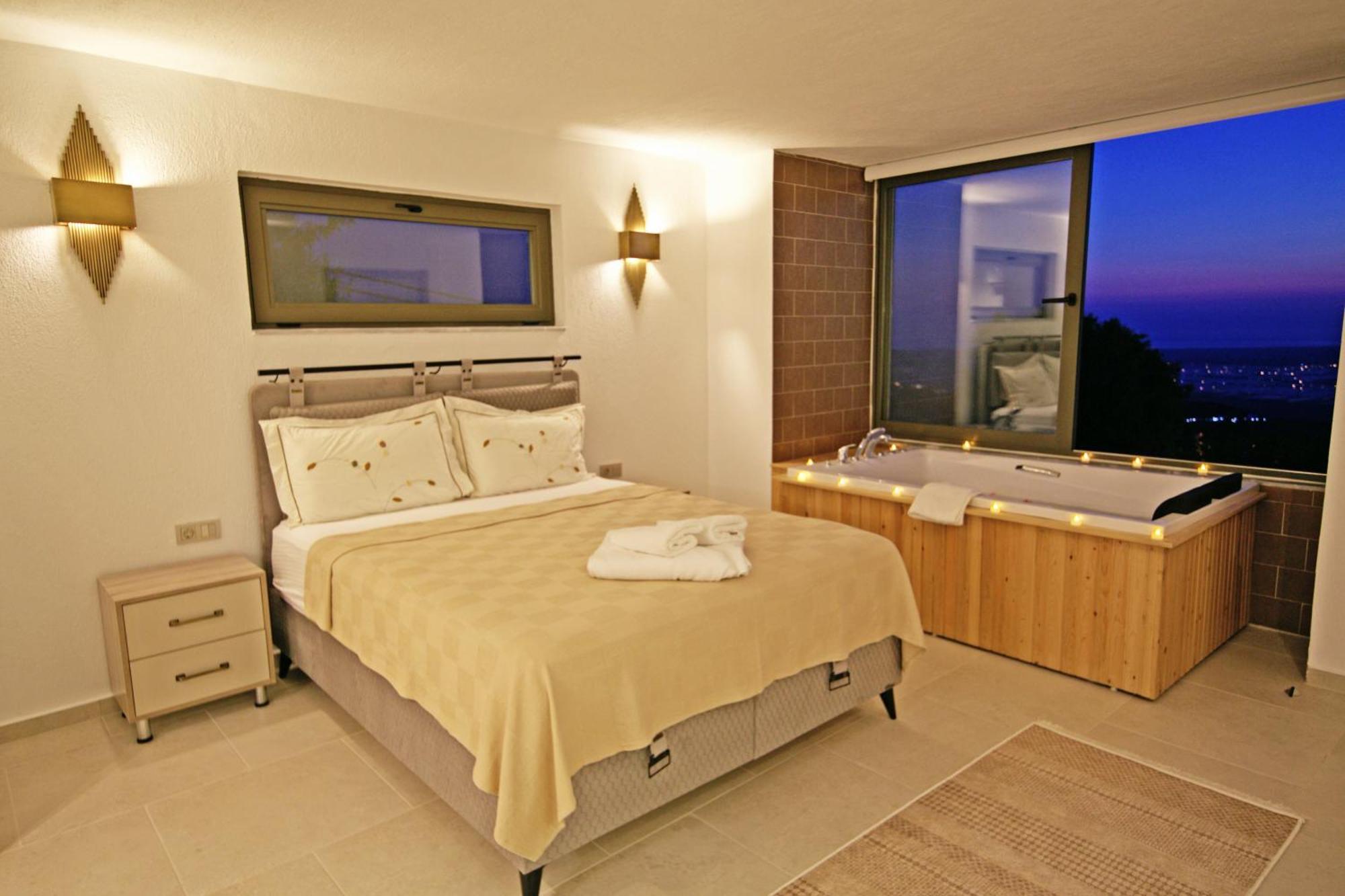 Villa With A Private Heated Pool, Jacuzzi, Overlooking Spectacular Views Of The Sea Kaş Ngoại thất bức ảnh